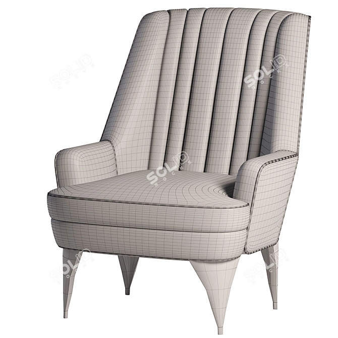 Modern Armchair with 3D Render 3D model image 5