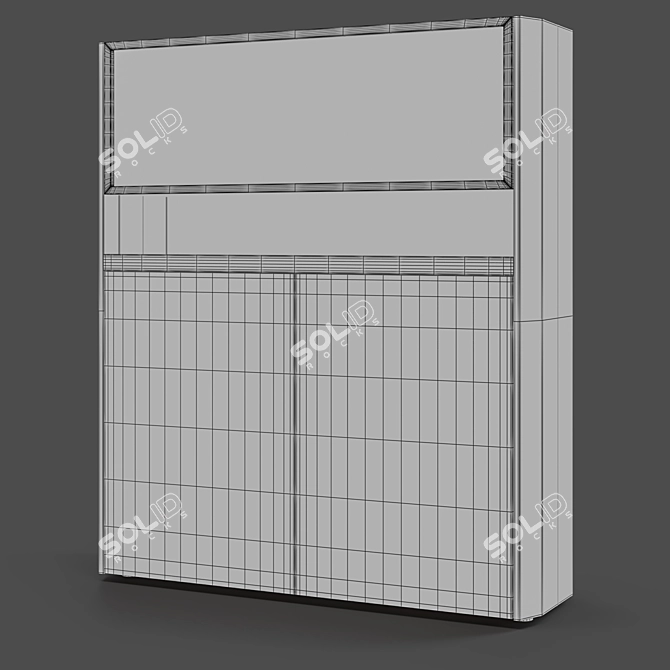 Modernista Walnut and Grey Showcase 3D model image 3