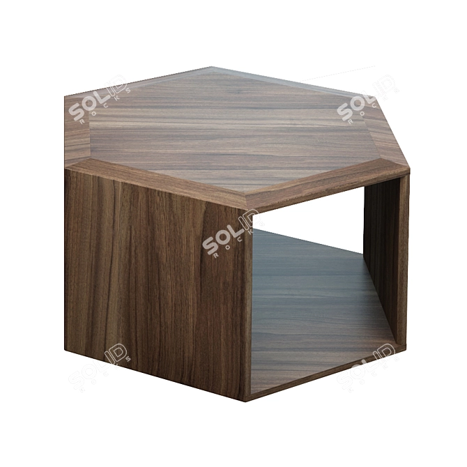 AVILA Side Table: Modern Walnut Design 3D model image 2