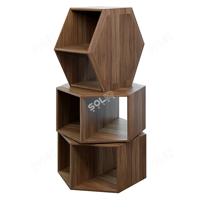 AVILA Side Table: Modern Walnut Design 3D model image 3