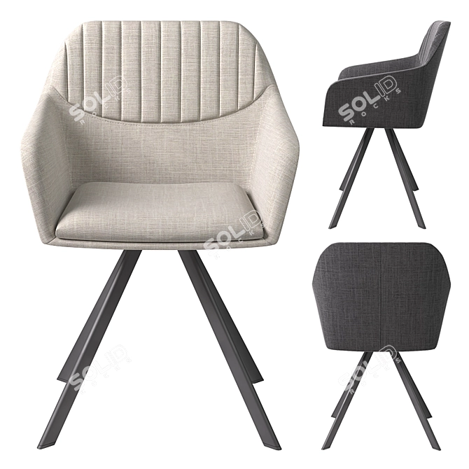 Signal Milton and Milton II Chairs - Stylish and Comfortable Seating 3D model image 2