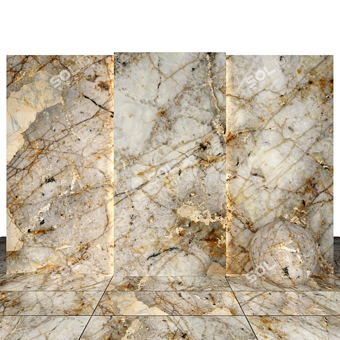 Luxury Love Marble Slabs 3D model image 1