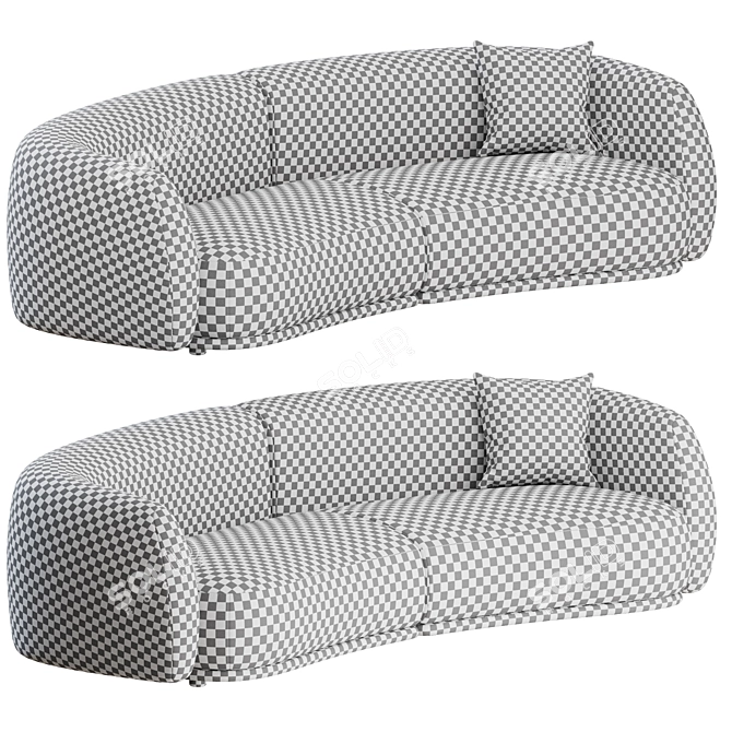  Modern Moroso Pacific Sofa: Stylish & Comfortable 3D model image 2