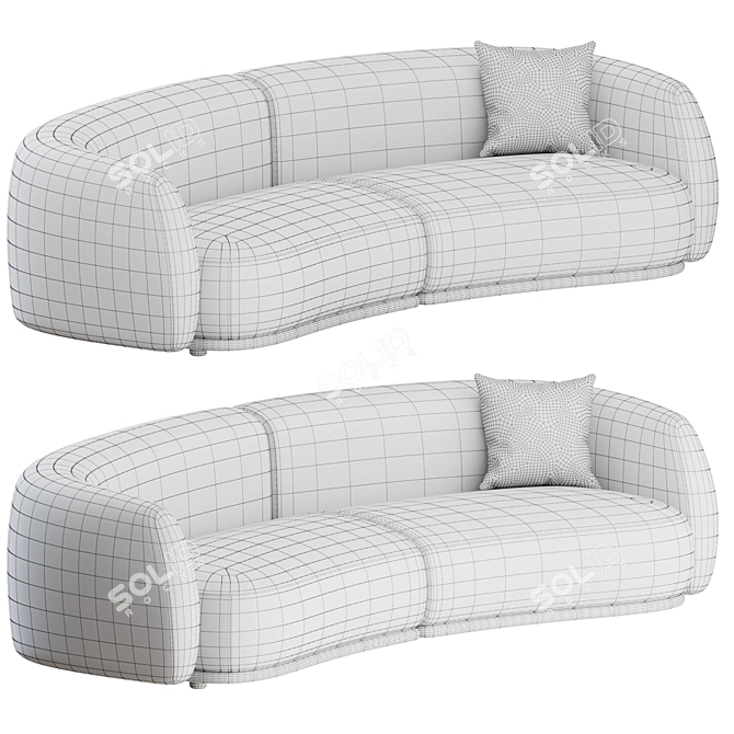  Modern Moroso Pacific Sofa: Stylish & Comfortable 3D model image 3