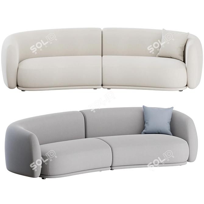  Modern Moroso Pacific Sofa: Stylish & Comfortable 3D model image 4