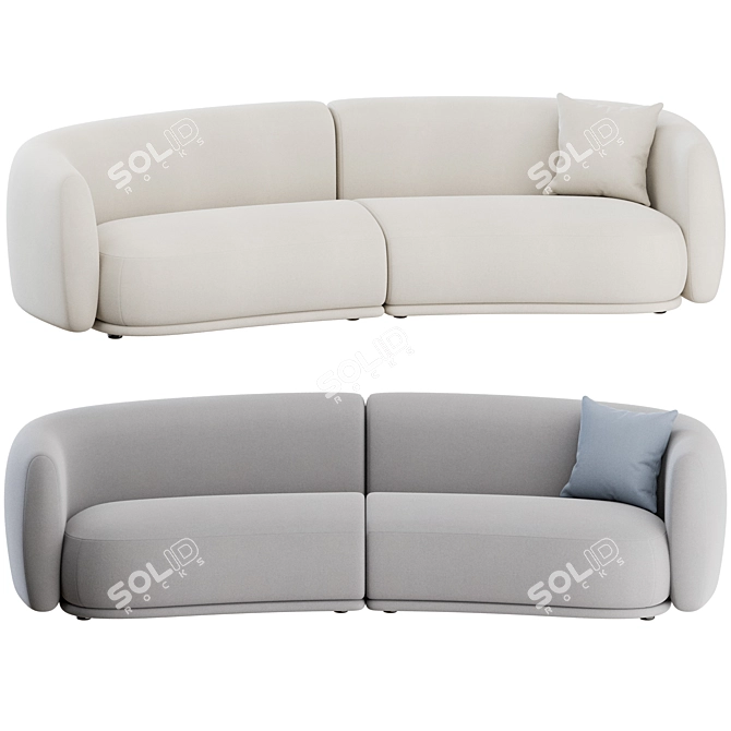  Modern Moroso Pacific Sofa: Stylish & Comfortable 3D model image 5