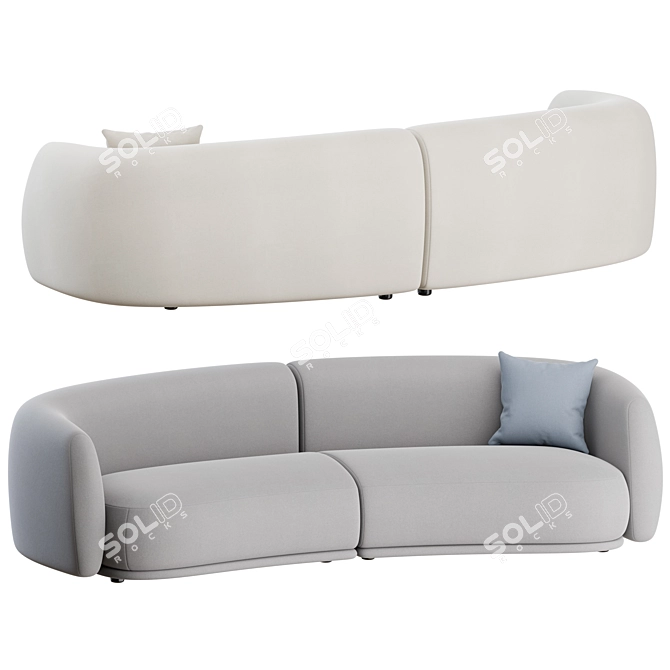  Modern Moroso Pacific Sofa: Stylish & Comfortable 3D model image 7
