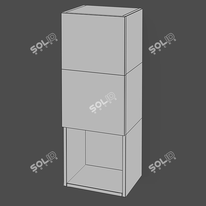 MOD Interiors RONDA Walnut Wall Cabinet 3D model image 3