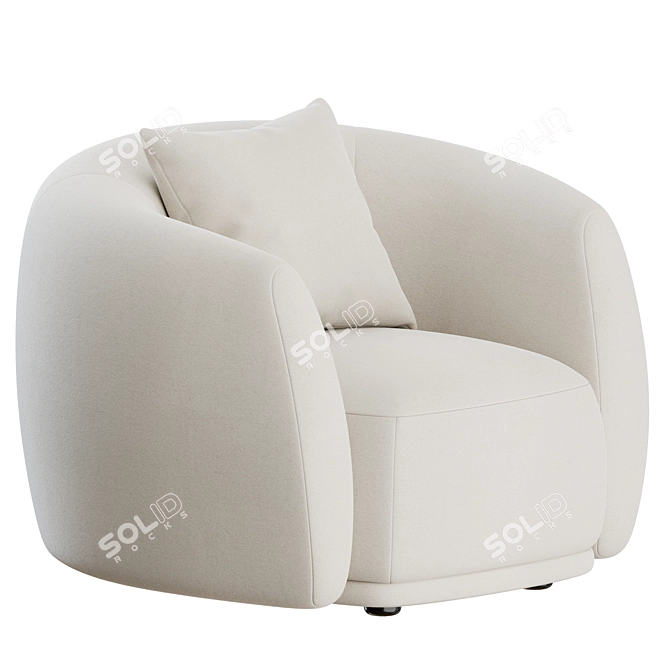 Modern Pacific Armchair: Moroso 3D model image 2