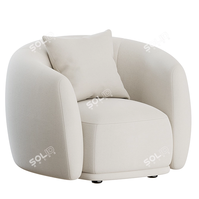 Modern Pacific Armchair: Moroso 3D model image 5