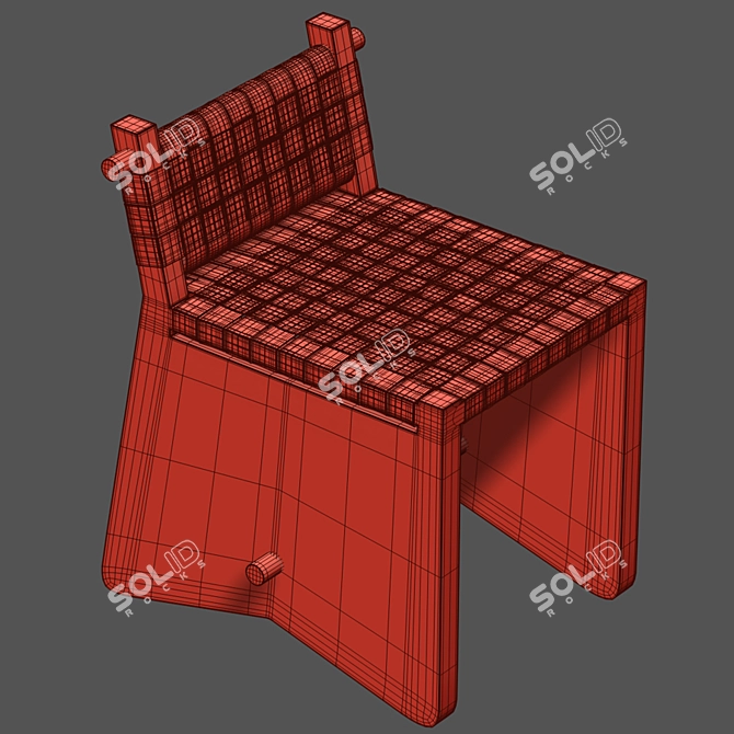 Rosewood Sella Little Chair 3D model image 6