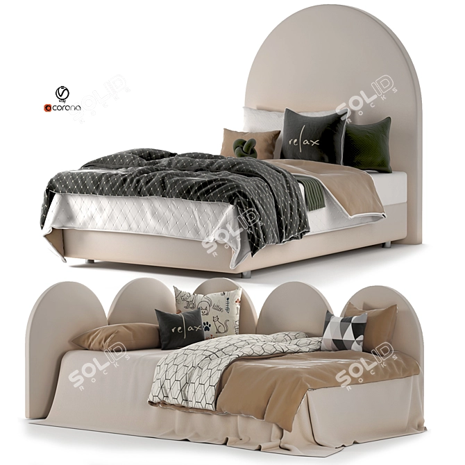 Peonihome Rest Bed Set 3D model image 1