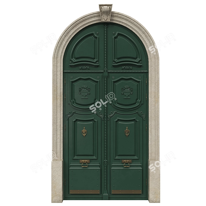  Classic 3D Max Door: 2100mm x 4455mm 3D model image 1