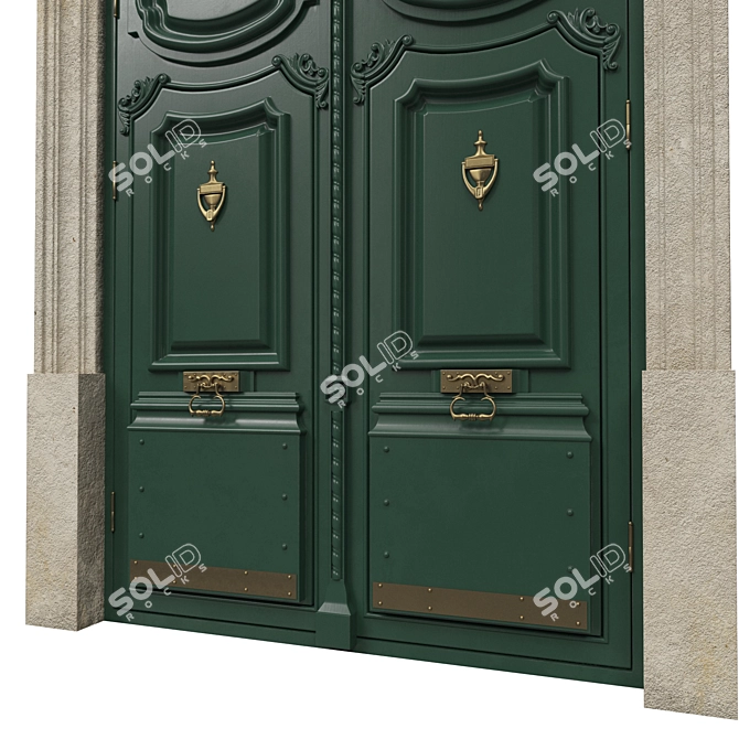  Classic 3D Max Door: 2100mm x 4455mm 3D model image 2