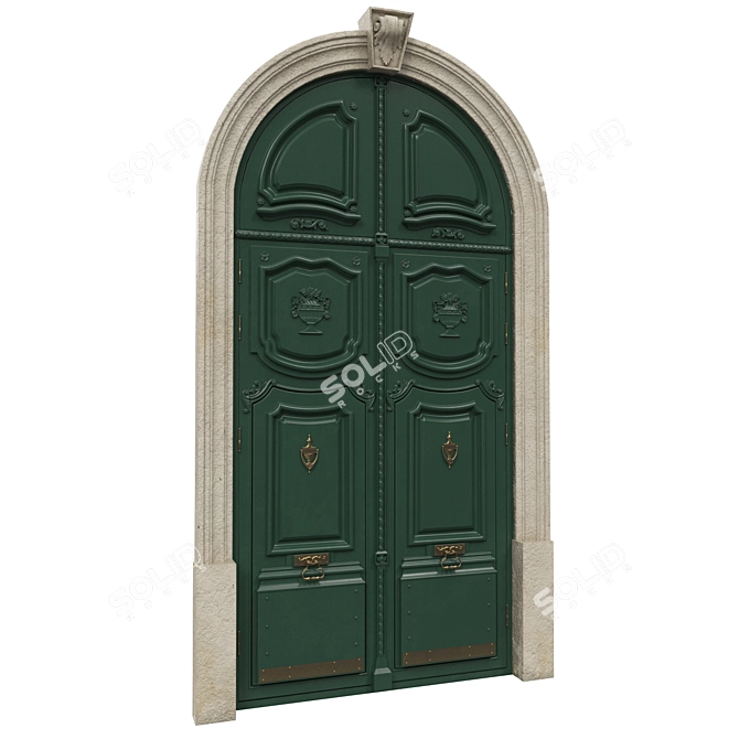  Classic 3D Max Door: 2100mm x 4455mm 3D model image 5