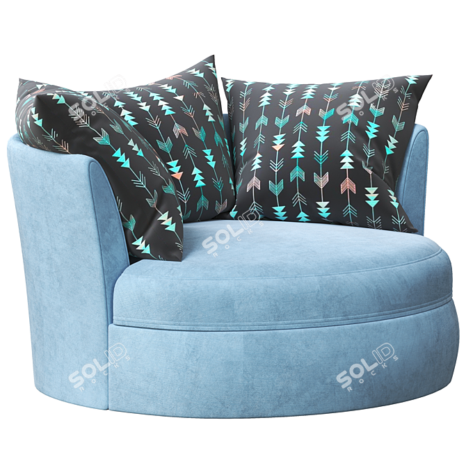 Cozy Comfort Cuddler Chair 3D model image 1
