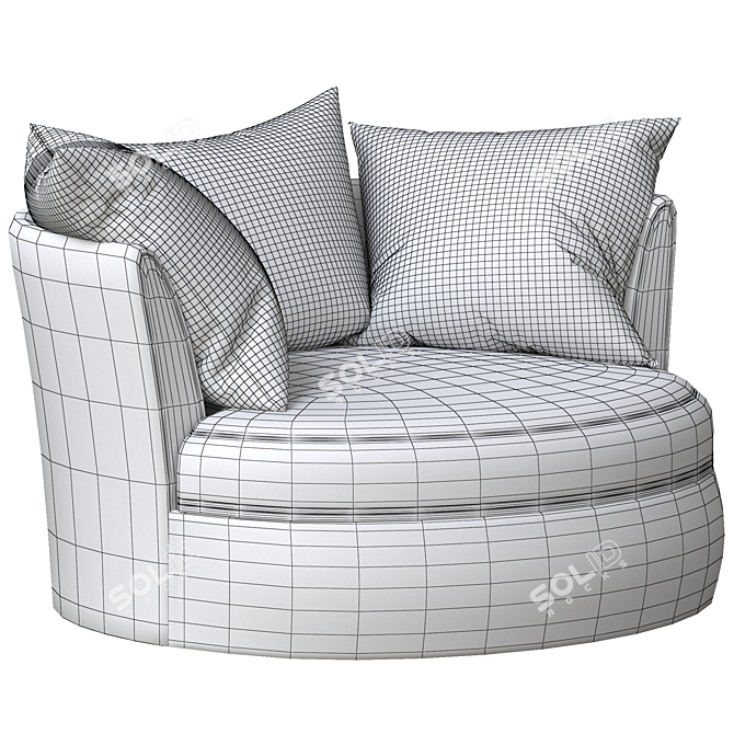 Cozy Comfort Cuddler Chair 3D model image 5