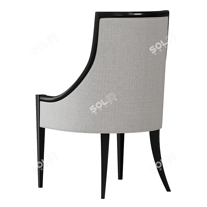 French Empire Fabric Armchair: Elegant and Luxurious 3D model image 4