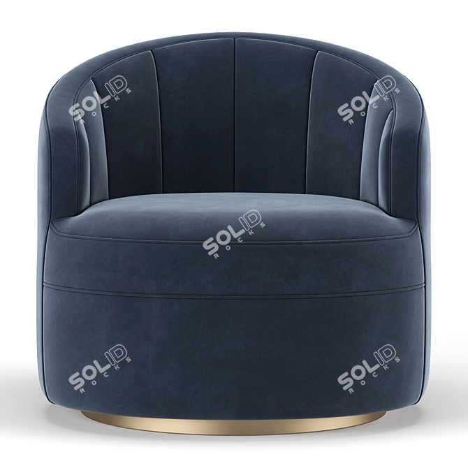 Modern Ergonomic Swivel Chair 3D model image 3