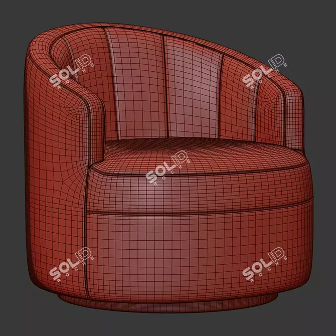 Modern Ergonomic Swivel Chair 3D model image 5