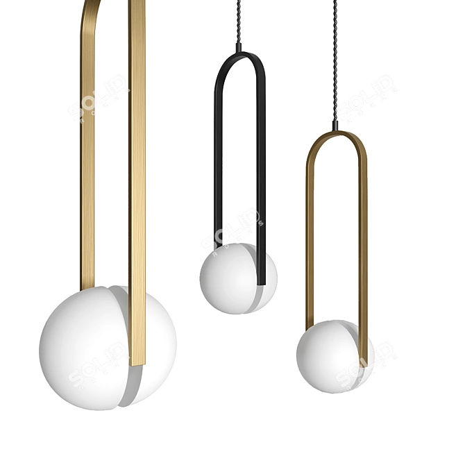 Elegant Audrey Pendant Lighting 3D model image 4