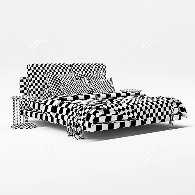 Modern Bed 03: Stylish and Functional 3D model image 3