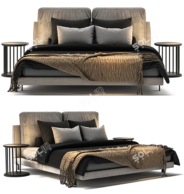 Modern Bed 03: Stylish and Functional 3D model image 7