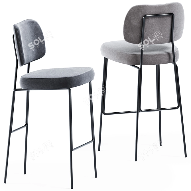 Modern Kapoor Bar Chair 3D model image 2