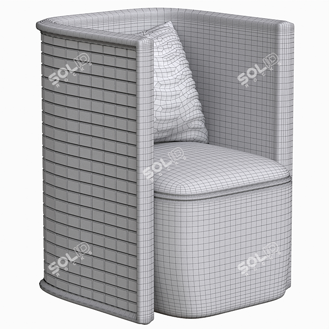 Modern Ergonomic Armchair 3D model image 5