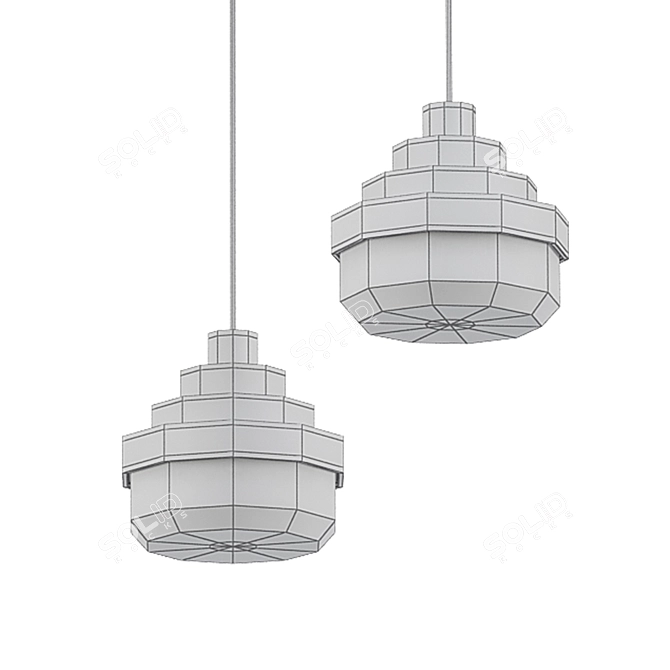 Honey Pendant: Nature's Elegance 3D model image 2