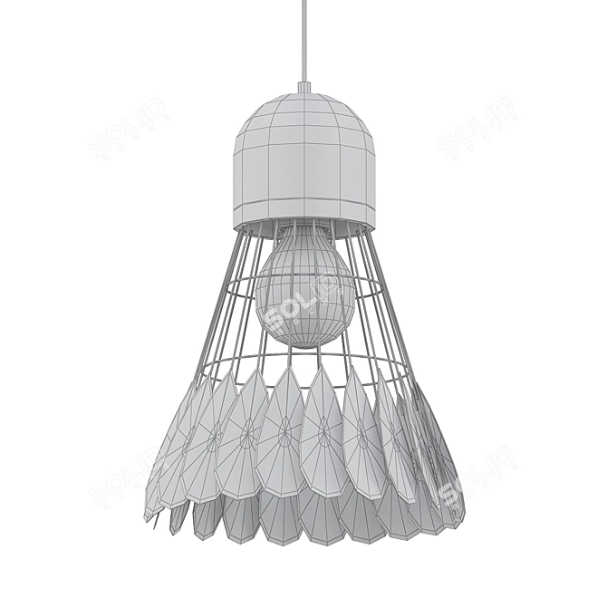 Nordic Art Deco Hanging Light 3D model image 2