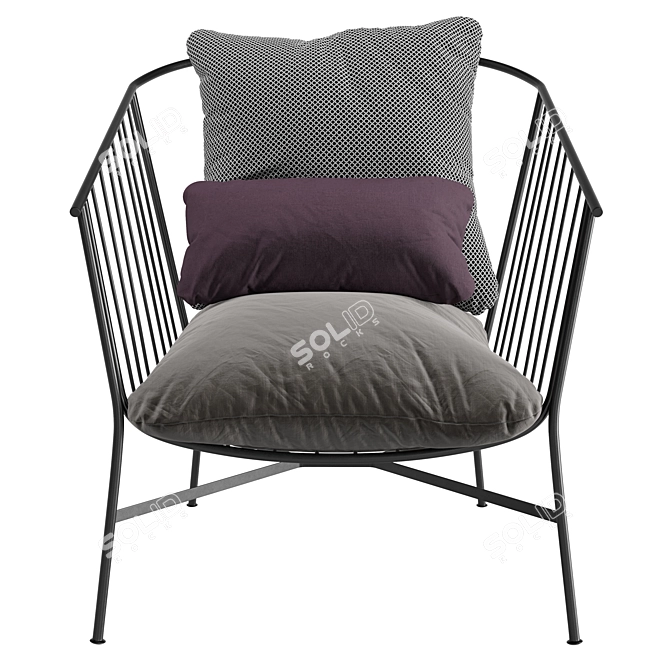 Contemporary Outdoor Armchair 3D model image 3