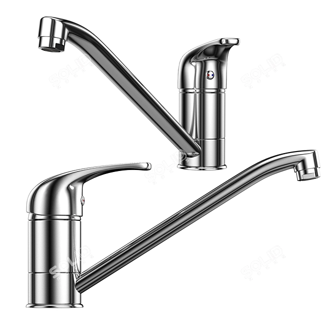 Modern Faucet F26: V-Ray & MentalRay Compatible 3D model image 2