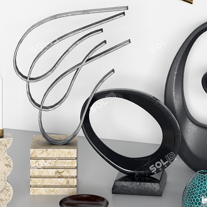 Elegant Decor Set 28: Unwrap & Polygon 3D model image 2