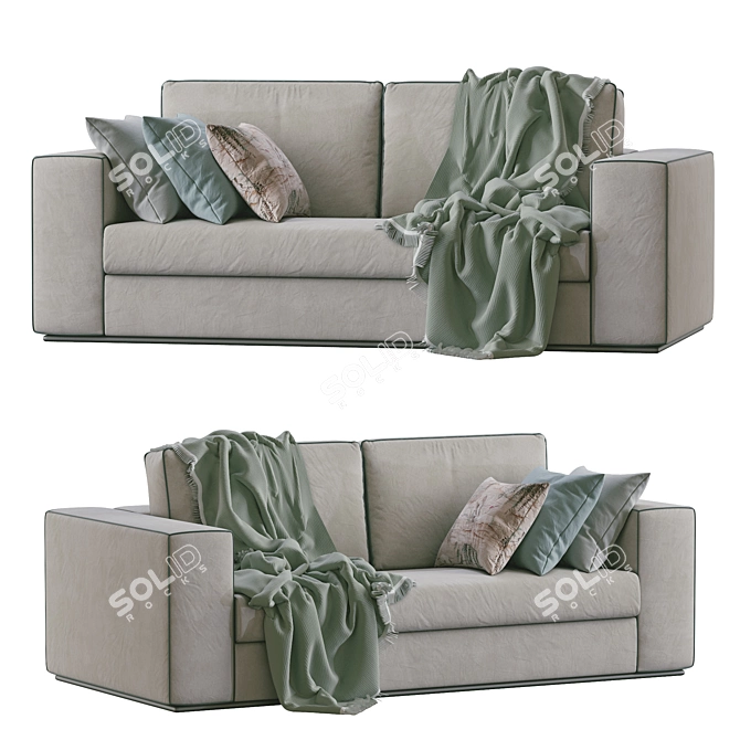 Elegant Alhambra Sofa with Stunning Dimensions 3D model image 2