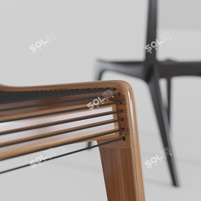 Sleek Cord Chair by Man of Parts 3D model image 3