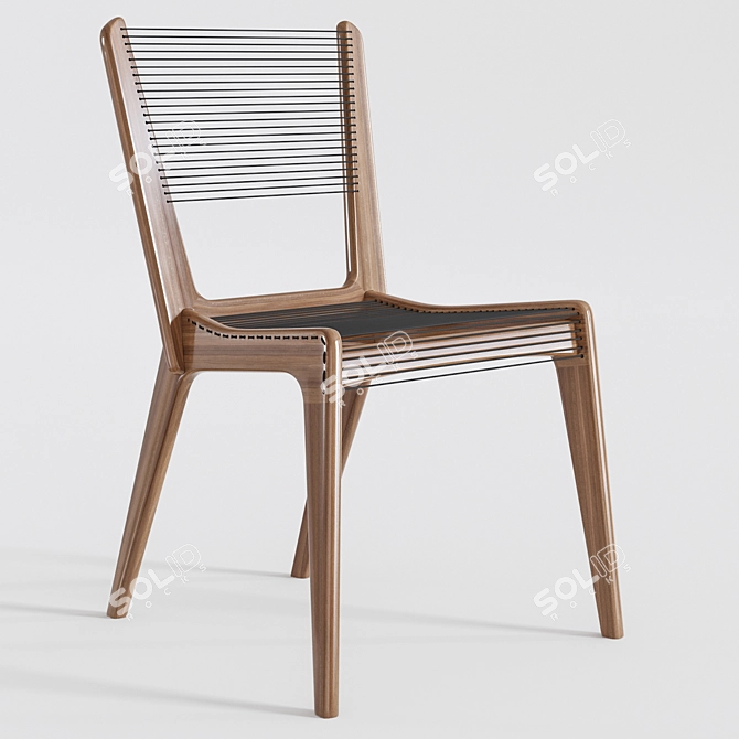 Sleek Cord Chair by Man of Parts 3D model image 6