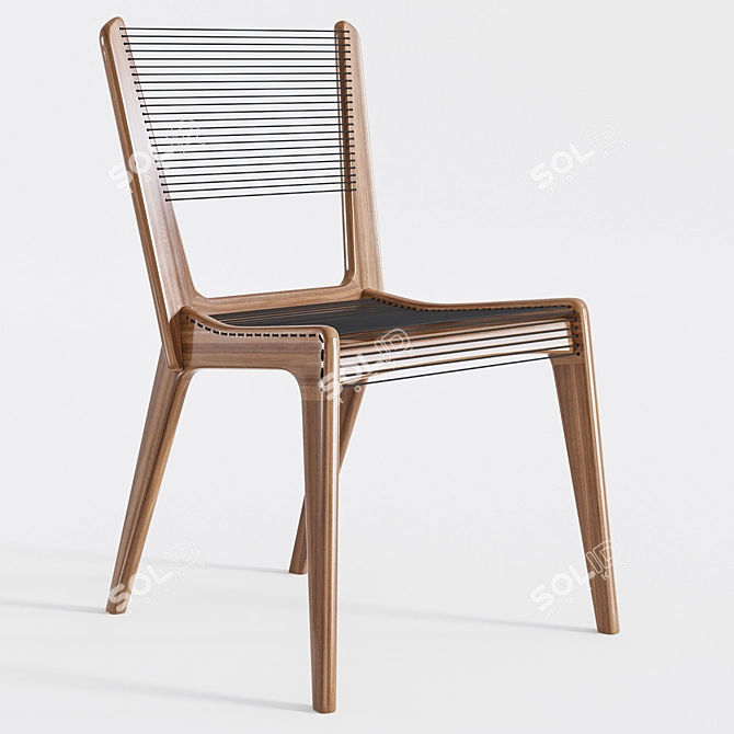 Sleek Cord Chair by Man of Parts 3D model image 7