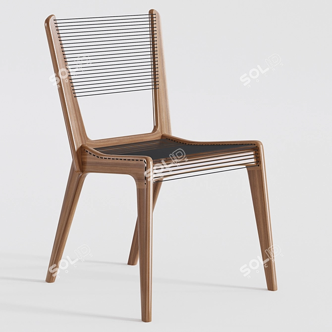 Sleek Cord Chair by Man of Parts 3D model image 8