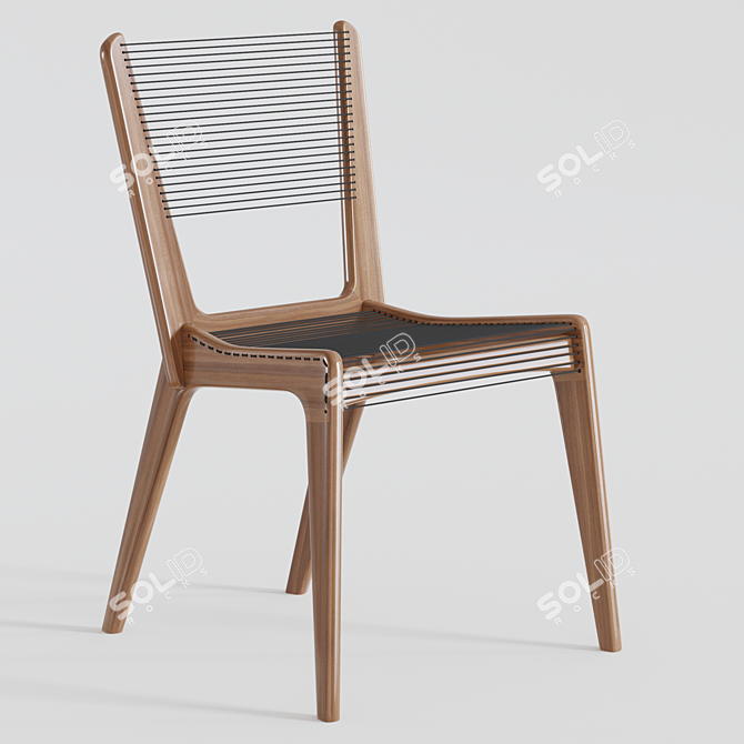 Sleek Cord Chair by Man of Parts 3D model image 9