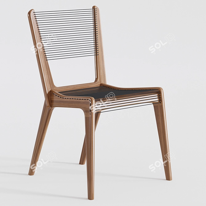 Sleek Cord Chair by Man of Parts 3D model image 10