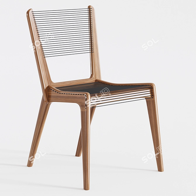 Sleek Cord Chair by Man of Parts 3D model image 11