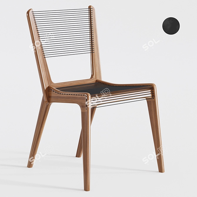 Sleek Cord Chair by Man of Parts 3D model image 13