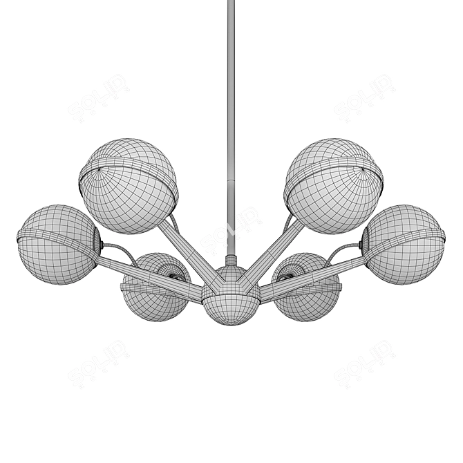 Elegant Bronze Chandelier 3D model image 2