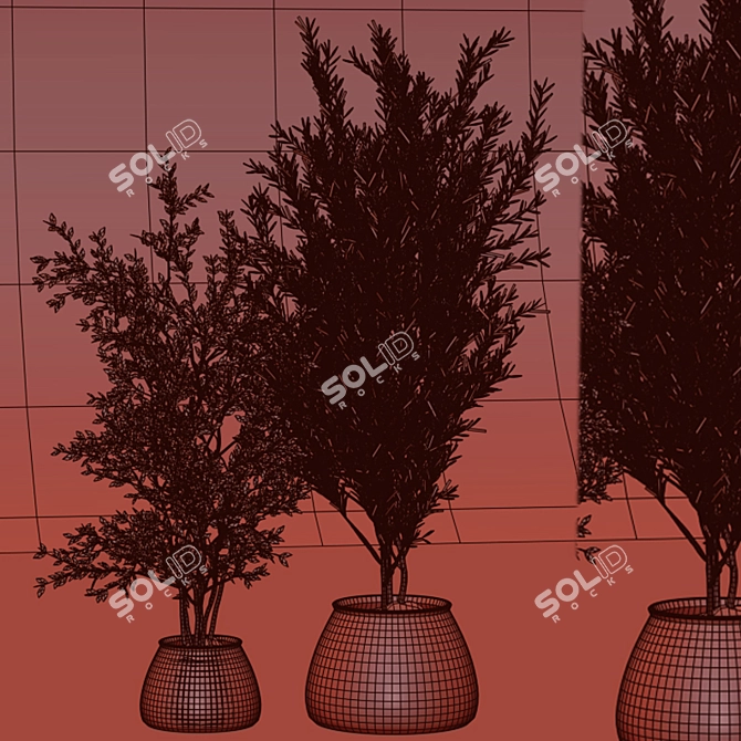 Elegant Plant Stand for Indoor Greenery 3D model image 7