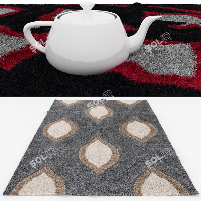 Versatile Rug Set with VRayFur 3D model image 3