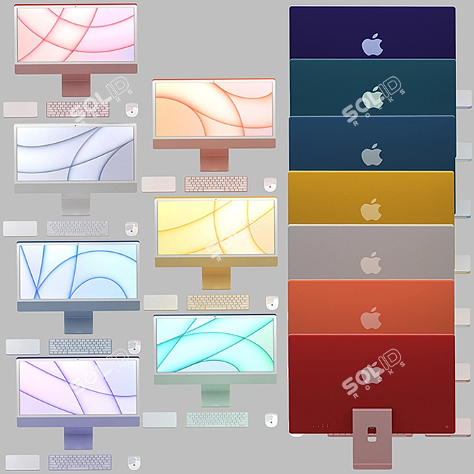 Imac 24" All Colors: Complete & Magical 3D model image 3