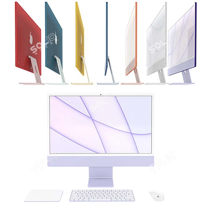 Imac 24" All Colors: Complete & Magical 3D model image 7