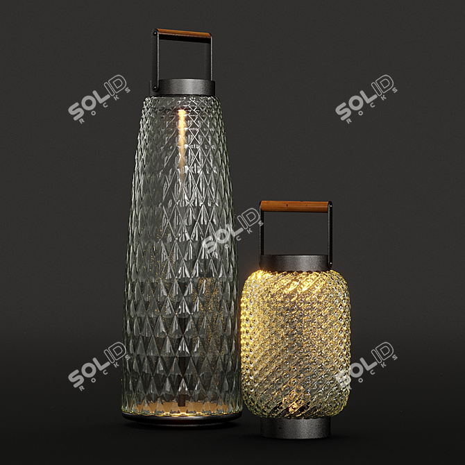 Nature-Inspired Outdoor Lamps 3D model image 5