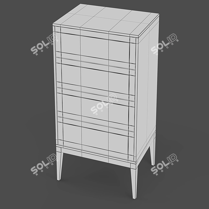 MARBELLA High Chest of Drawers: Modern Elegance 3D model image 3